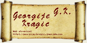 Georgije Kragić vizit kartica